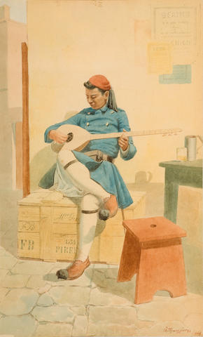 Emilios Prossalentis, The Bouzouki Player, 1907, Bonhams.